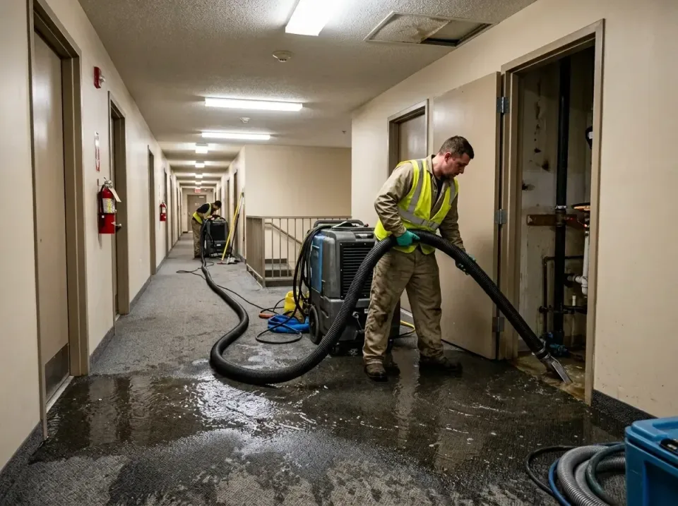 multi-unit-apartment-hallway-f-005 — frequently asked questions, Emergency Burst Pipe Water Extraction & Removal in High Poi…